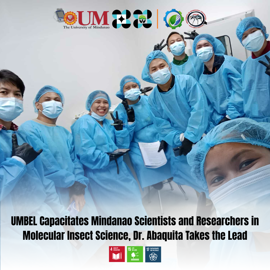 UMBEL Capacitates Mindanao Scientists and Researchers in Molecular Insect Science, Dr. Abaquita Takes the Lead